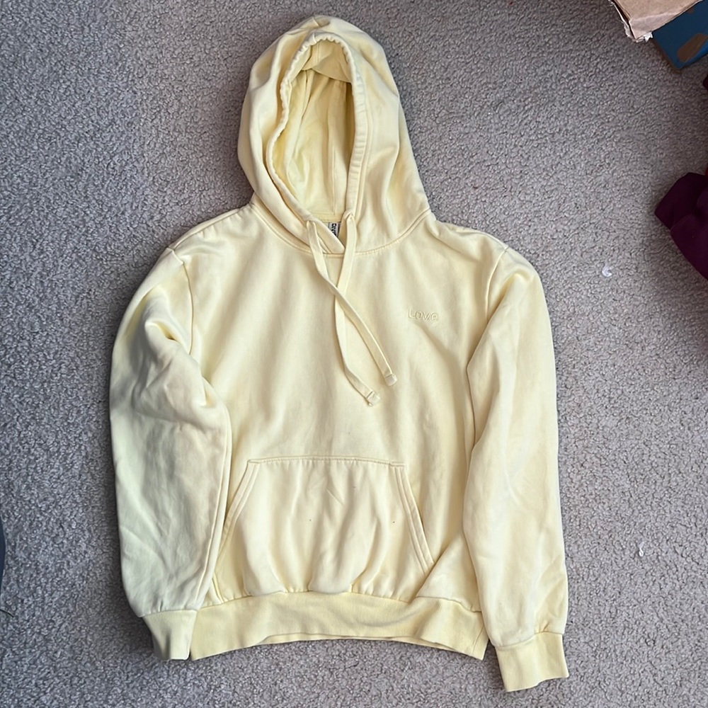 Yellow “love” sweatshirt size small